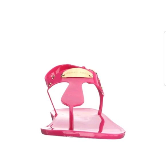 Michael Kors Jelly Gold Plate Thong Sandals I Size 8 - Picture 4 of 7